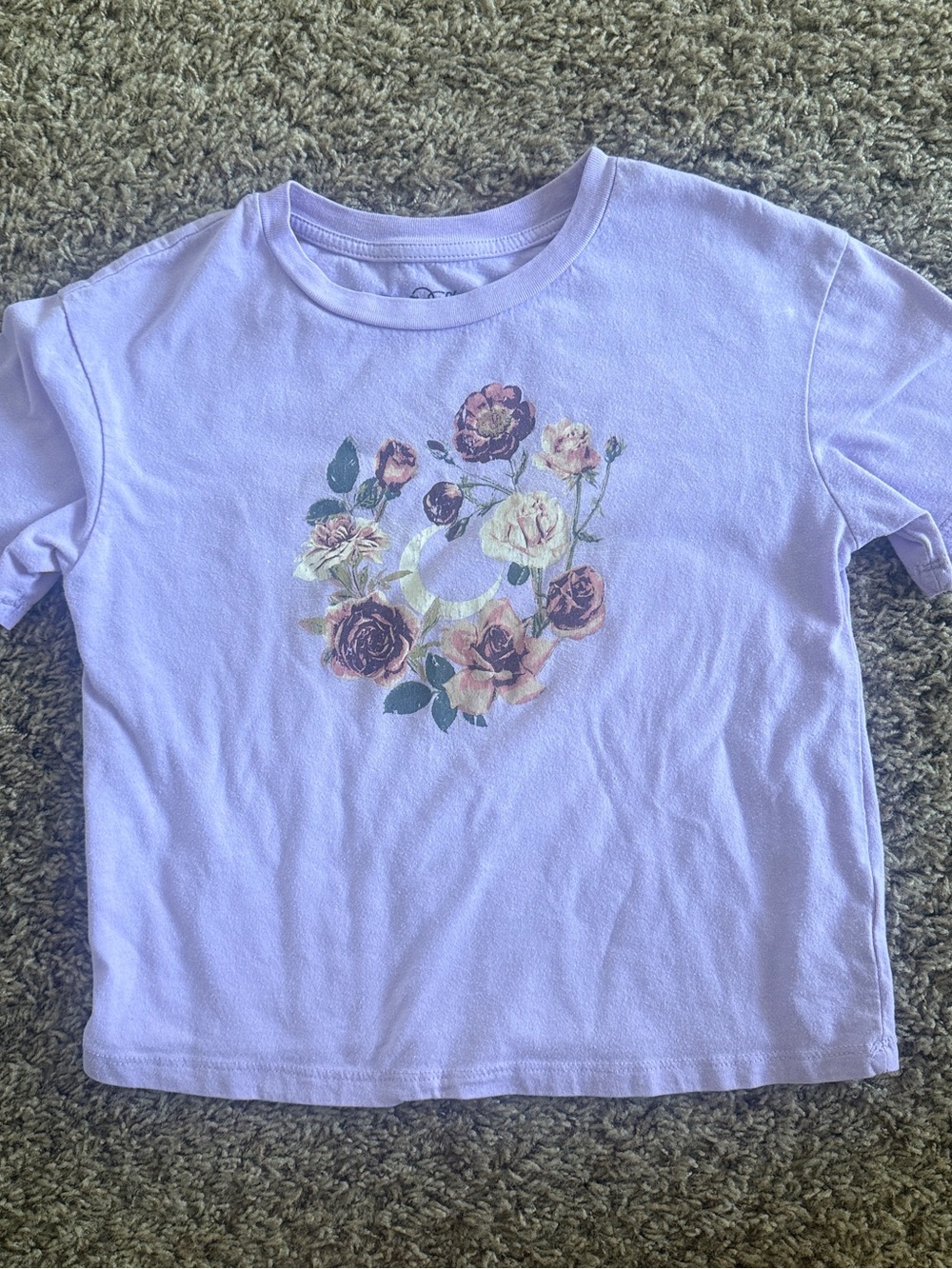 art class Lavender Tee with Floral Wreath Graphic
